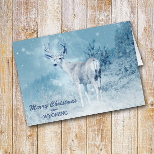 Christmas from Wyoming Deer Christmas Card