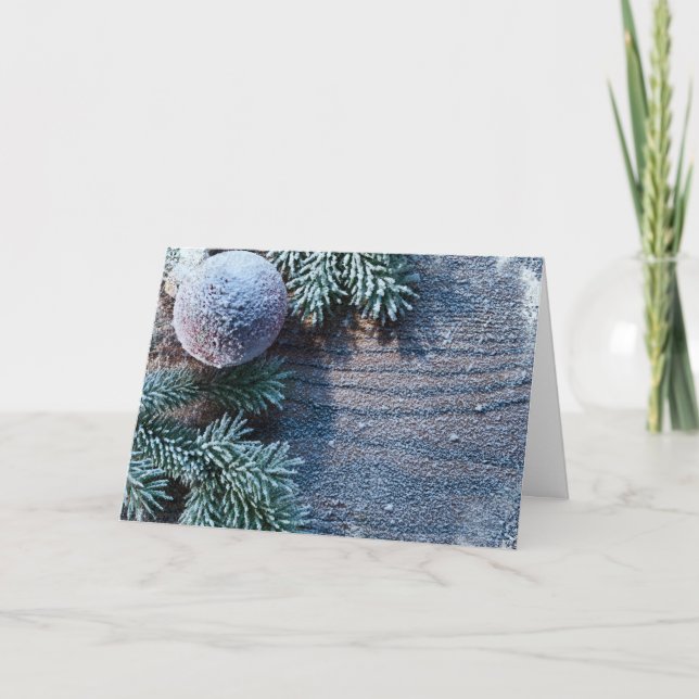 Christmas Frozen ornament Holiday Card (Front)