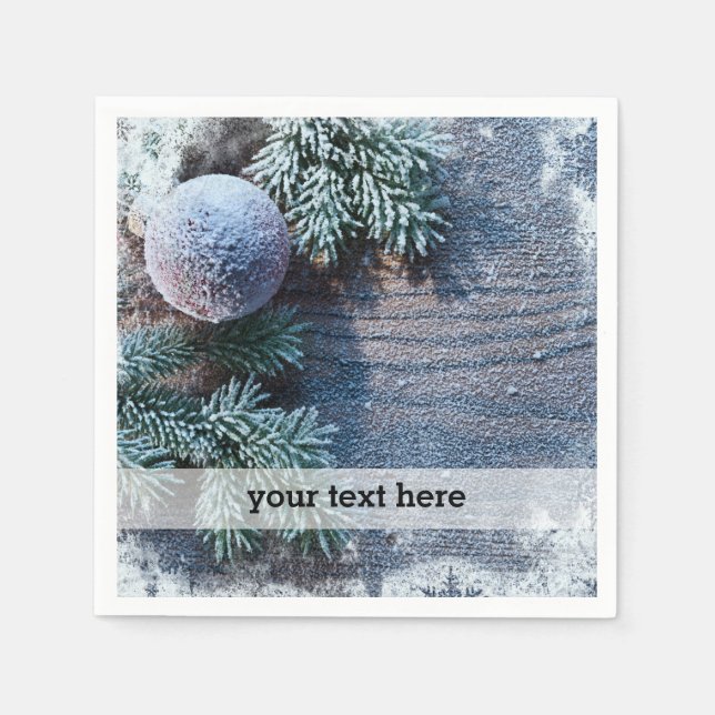 Christmas frozen ornament napkin (Front)