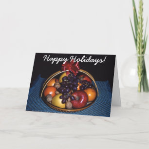 Christmas Fruit Basket Greeting Card