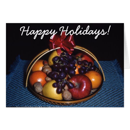 Christmas Fruit Basket Greeting Card