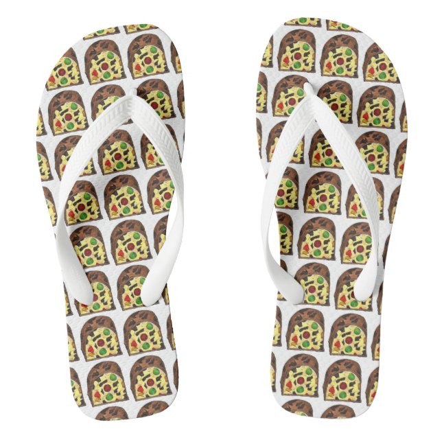 Christmas Fruitcake Fruit Cake Holiday Food Flip Flops (Footbed)