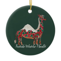 Christmas Fruitcake giraffe/camel