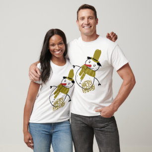 Christmas Fun and Playfull Snowman T-Shirt