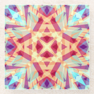 Christmas Fun Bright Cheerful Jolly Modern Pattern Glass Coaster