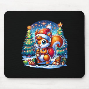 Christmas Fun For Kids Squirrel Winter And Xmas Tr Mouse Mat
