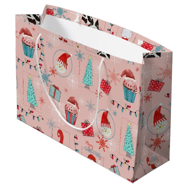 Christmas Fun Large Gift Bag (Back Angled)