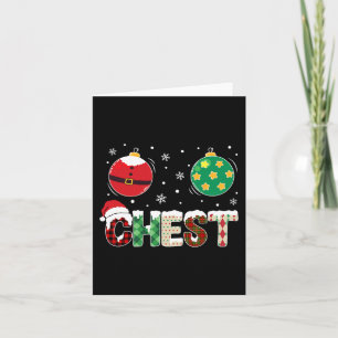 Christmas Fun Matching Couple Family Chestnuts Men Card
