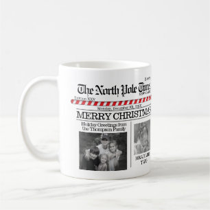 Christmas Fun North Pole Times Whimsical Cute Coffee Mug