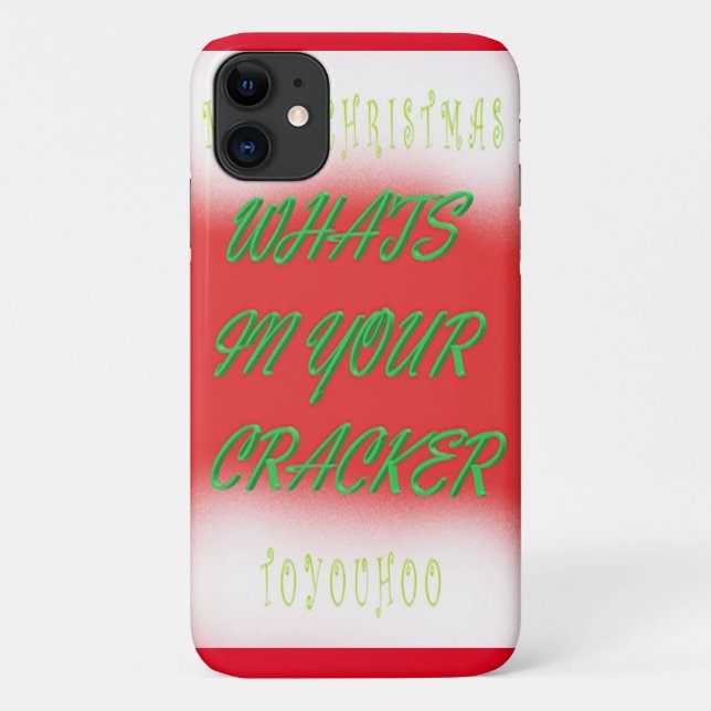 Christmas fun red green white with text Case-Mate iPhone case (Back)