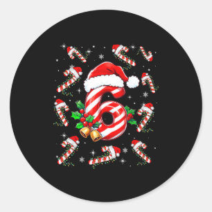 Christmas Fun Six Seven 6 7 Meme Slang Couples Can Classic Round Sticker