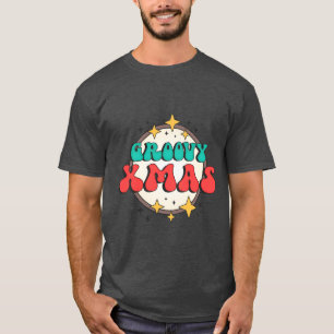 Christmas fun text sign, groovy xmas T-Shirt