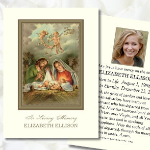 Christmas Funeral Memorial Remembrance Prayer Card