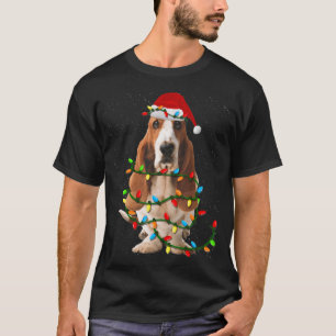 christmas funny basset hound dog lover design T-Shirt