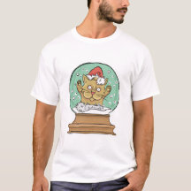 Christmas Funny Cat in Snow Globe Xmas Animal