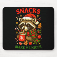 Christmas Funny Cute Feral Raccoon Snacks Make Me
