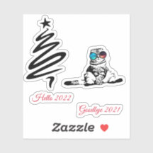 Christmas Funny Cute Space Galaxy Glasses Cat