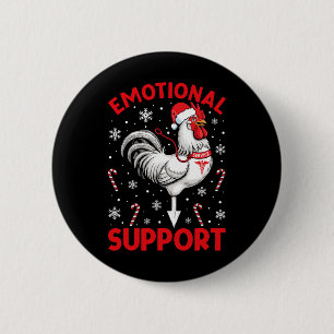 Christmas Funny Emotional Support Dirty Humour Chi 6 Cm Round Badge