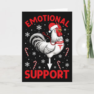 Christmas Funny Emotional Support Dirty Humour Chi Card