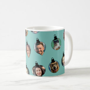 Christmas Funny Family Photo Faces Ornaments Coffee Mug