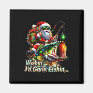 Christmas Funny Fish Santa Fishing Merry Fishmas Magnet