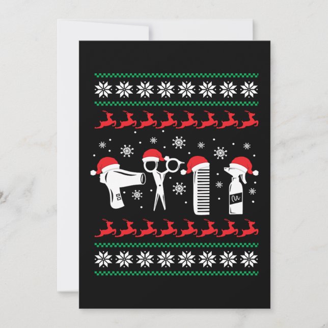 Christmas Funny Hairdresser Xmas Holiday Gift (Front)