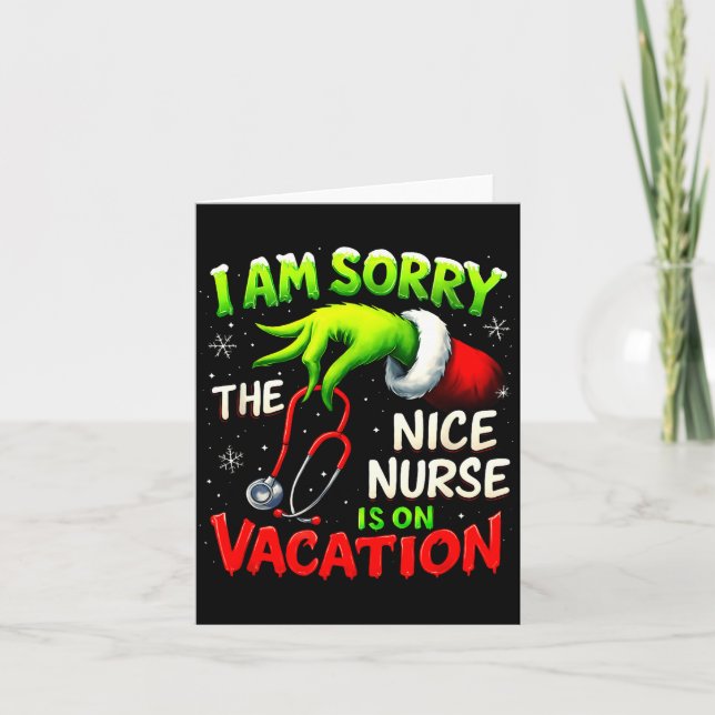 Christmas Funny I Am Sorry The Niche Nurse Santa H Card (Front)