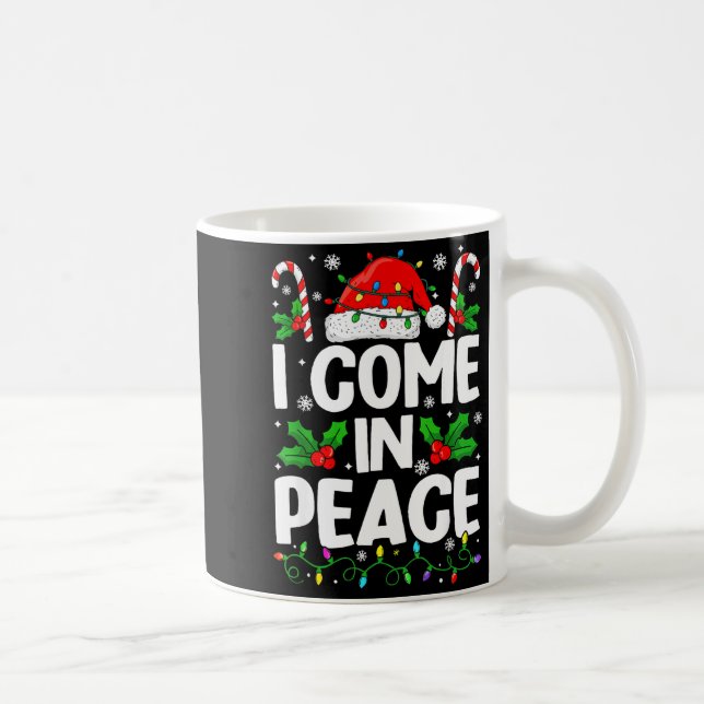 Christmas Funny I Come In Peace Couple Matching Me Coffee Mug (Right)