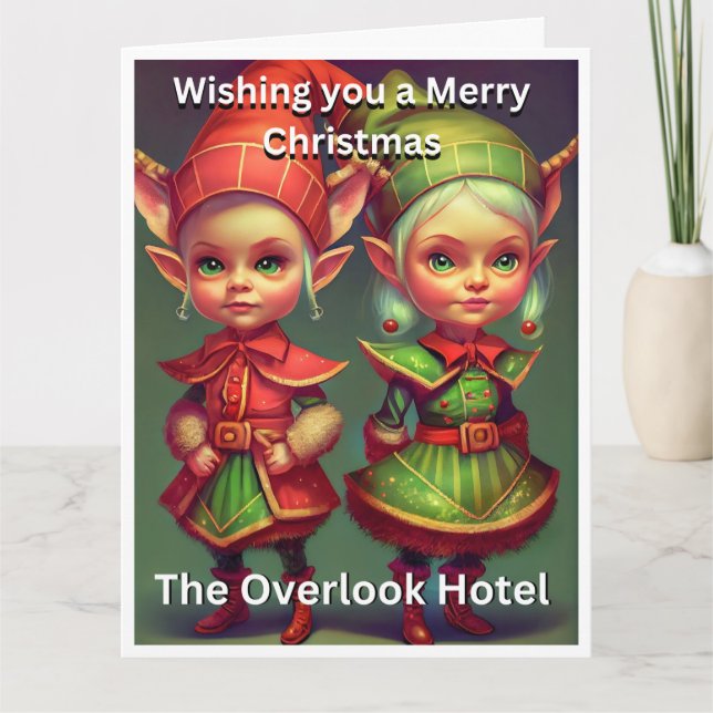 Christmas Funny MERRY CHRISTMAS OVERLOOK HOTEL Card (Front)