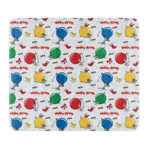 Christmas funny mouse with balls cutting board