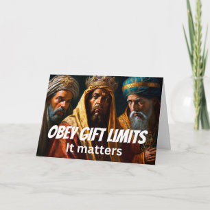 Christmas Funny Novelty OBEY GIFT LIMITS   Thank You Card