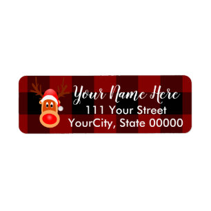 Christmas Funny Reindeer Buffalo Plaid Custom