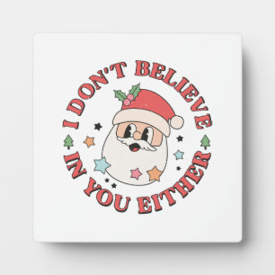 Christmas Funny Santa  Plaque
