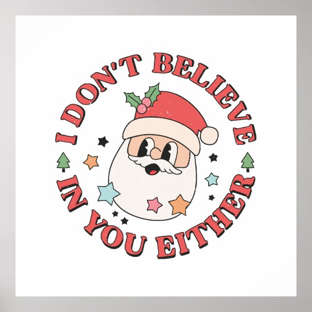 Christmas Funny Santa  Poster (Front)