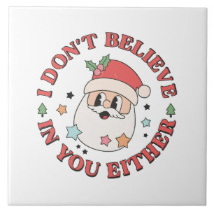 Christmas Funny Santa Tile
