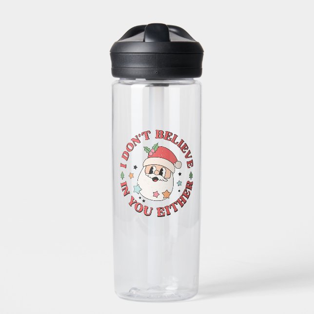 Christmas Funny Santa  Water Bottle (Front)