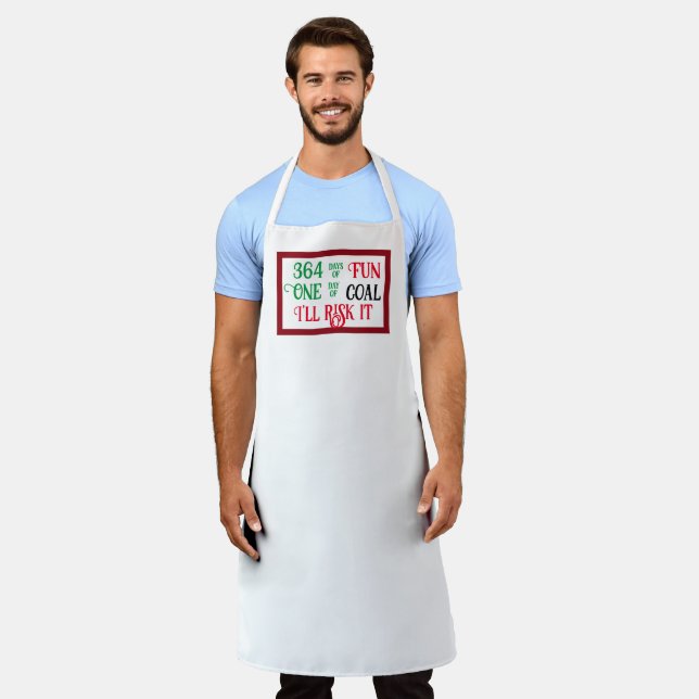 Christmas funny saying apron (Worn)