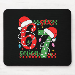 Christmas Funny Six Seven 6 7 Meme Gen Alpha Slang Mouse Mat