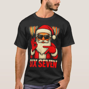Christmas Funny Six Seven 6 7 Meme Santa Men Boys T-Shirt