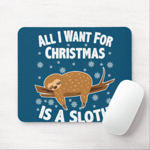 Christmas Funny Sloth Mouse Mat