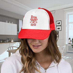 Christmas funny spirits taster red trucker hat