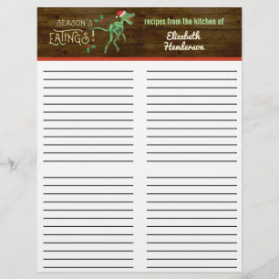 Christmas Funny Velociraptor Dinosaur Recipes