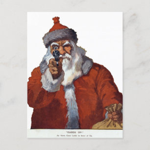 Christmas Funny Vintage Santa Claus Postcard