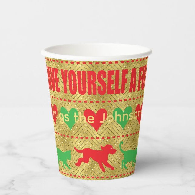 Christmas Furry Little Christmas Paper Cups (Front)