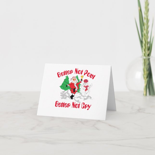 Christmas G Card : Better Not Pout  (Front)