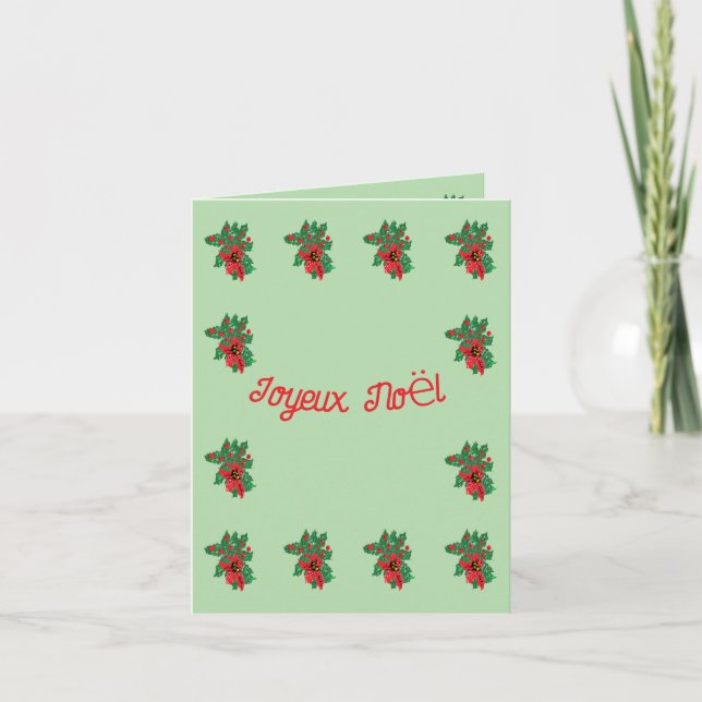 Christmas G Card : Joyeux Noël (Front)