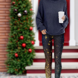 Christmas Galaxy Glitter Dazzling  Leggings