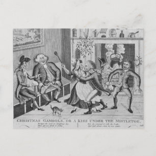 Christmas Gambols, or a Kiss Under the Holiday Postcard