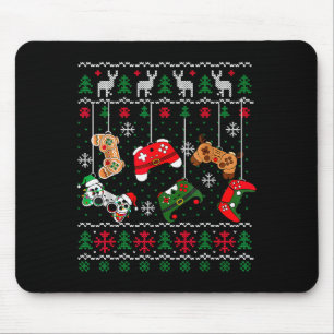 Christmas Game Controller Xmas Ugly Sweater Boys K Mouse Mat