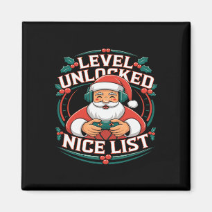 Christmas Gamer Boys Nice List Video Game Santa Xm Magnet